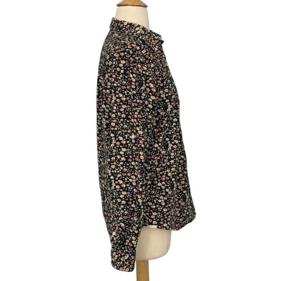 Trovata Birds of Paradis Button Up Shirt Roll Tab Sleeves Size S Cotton Corduroy - Picture 3 of 13